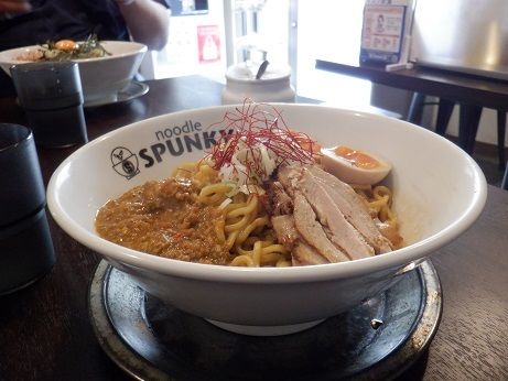 「キーマカレー油そば」@油そば専門店 noodle SPUNKYの写真