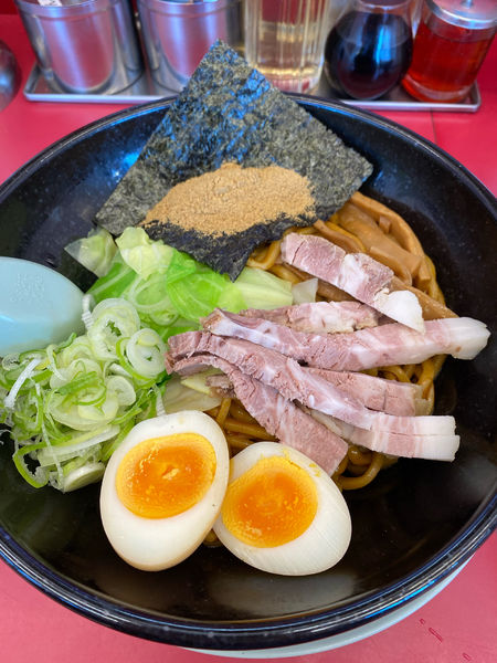 「特製まぜそば」@ラーメン山岡家 伊勢崎宮子店の写真