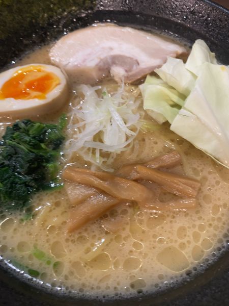 「醤油とんこつラーメン」@餃子とビールとらーめんびゃくの写真