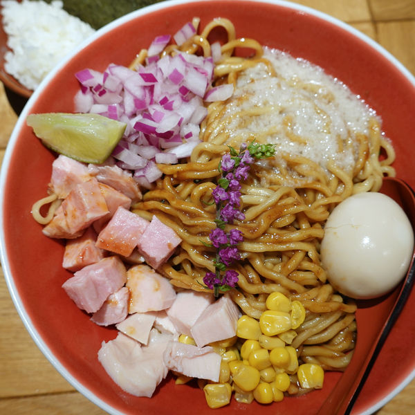 「味噌和え麺（追い飯付）1,100円」@味噌らーめん 柿田川ひばり 恵比寿本店の写真