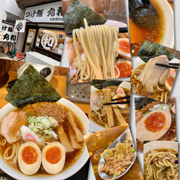 「中華そば720円＋台湾ミンチ＋味玉」@つけ麺丸和 名駅西店の写真