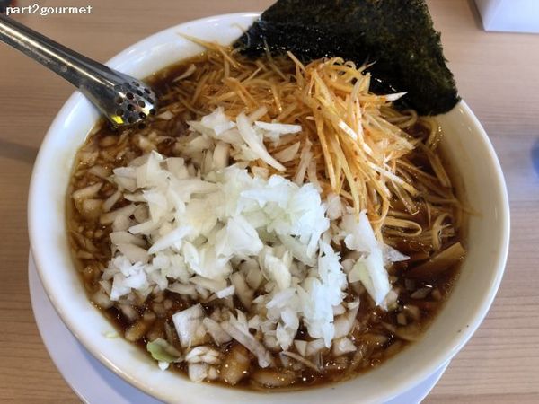 「辛ねぎラーメン+きざみ玉ねぎ (830円)」@ラーメンいしい 市原店の写真