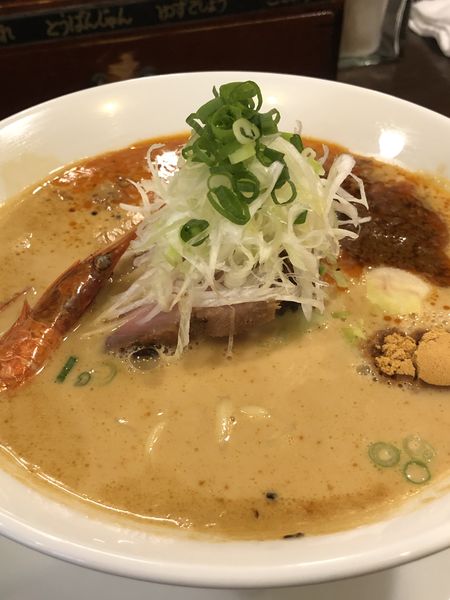 「越後甘海老醤麺　限定」@麺屋 あごすけの写真