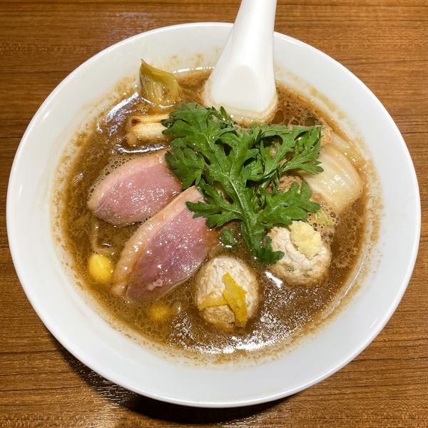 「【限定①】鴨白湯みそら〜めん ￥980」@寿製麺よしかわ 川越店の写真