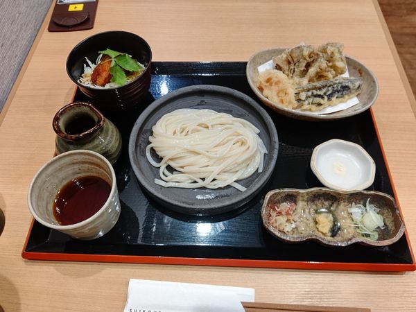 「Bランチセット(小ざるつどん200g＋ソースカツ丼)990円」@水沢うどん 水香苑 高崎モントレー店の写真