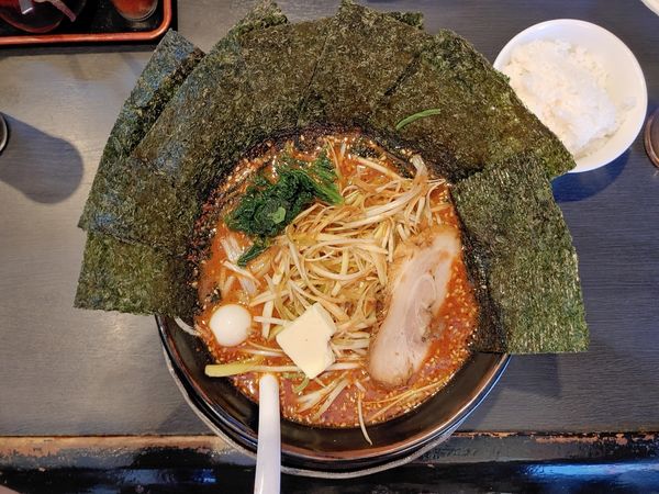 「赤めんねぎ 3辛 のり」@らーめん専科 正五郎の写真