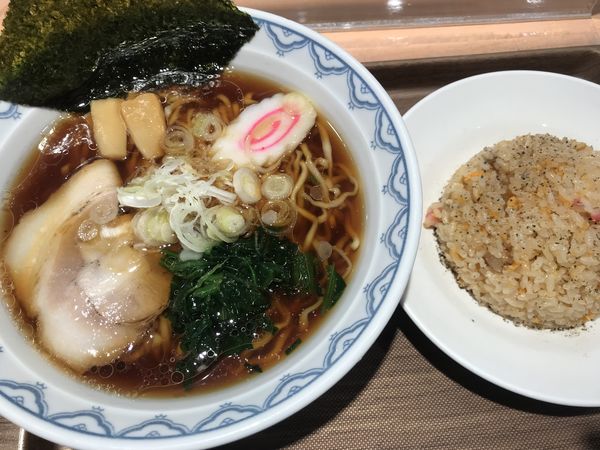 「白河ラーメン炒飯セット1080円」@白河の郷の写真