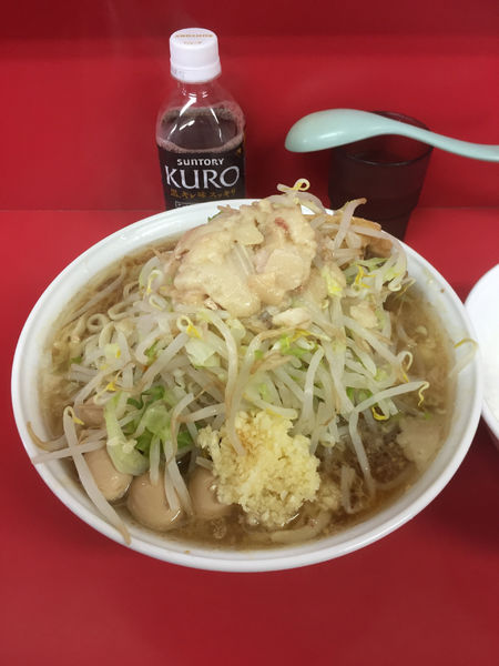 「小ラーメン 豚増し うずら」@ラーメン二郎 茨城守谷店の写真