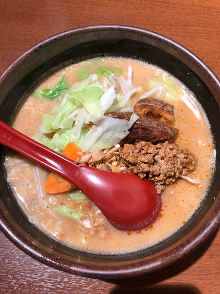 「北海道味噌野菜ラーメン」@麺場 田所商店 諏訪インター店の写真