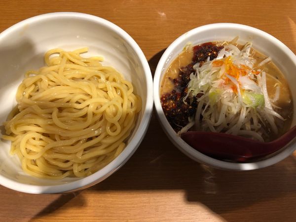 「辛味噌つけ麺」@らーめん蓮 三軒茶屋店の写真