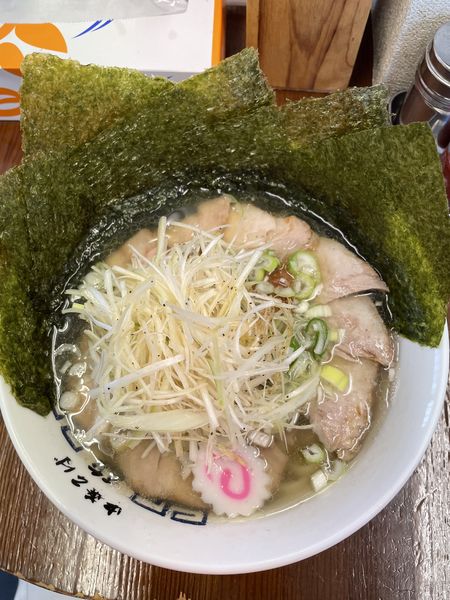 「肉そば＋白髪ねぎ+海苔+白ごはん」@中華そば 馥の写真