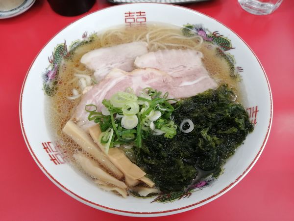 「中華そば　800円　あおさ　100円」@中華そば 竹千代の写真