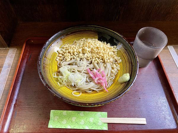 「冷やしたぬきそば430円」@生そば 玉川 池袋東口店の写真