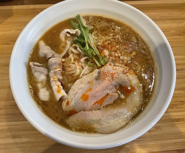 「限定・鶏白湯・味噌900円」@らぁめん 麺彩家の写真