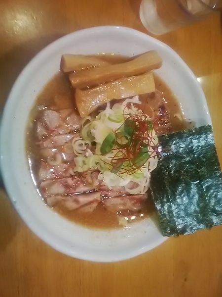 「(夜限定)グリルらあ麺(1130円)」@麺道 GENTENの写真