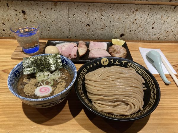 「特製つけ麺（並）＋柑橘」@中華蕎麦うゑずの写真