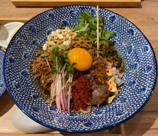 「ひつじまぜそば（麻辣強め）ランチセット1000円」@ひつじのまぜそば一休の写真