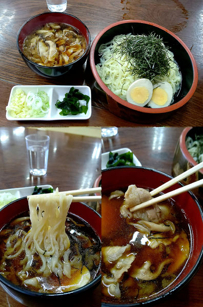 「『肉汁付けラーメン+大盛(¥850+100)』」@手打ちラーメン 足利麺の写真