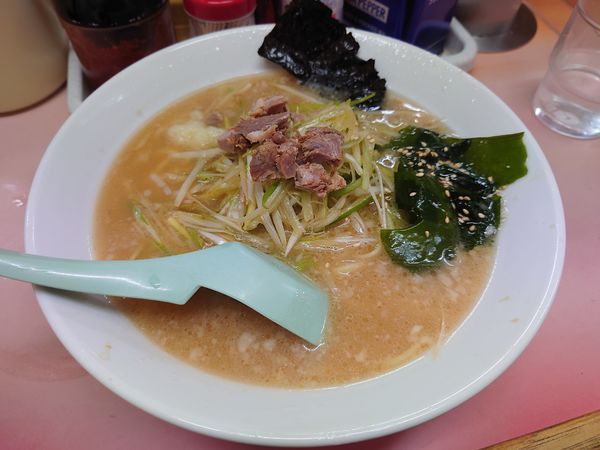 「ネギラーメン 780円＋半ライス100円＋お土産ラーメン」@ラーメン かいざんの写真