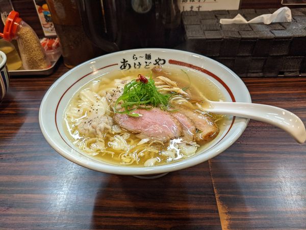 「鴨出汁わんたん麺 白醤油Ver.」@らー麺 あけどやの写真