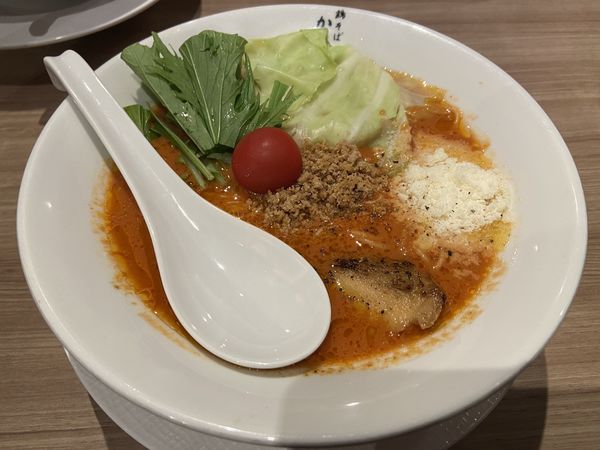 「トマト鶏塩そば＋ランチセット」@鶏そば かぐら屋 西新宿店の写真