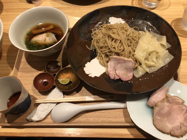 「つけめん　しょうゆ、チャーシュー、スープ割」@飯田商店 湯河原本店の写真