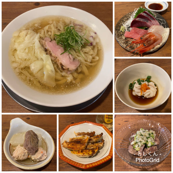 「鯛と平目の塩そば」@立ち呑み居酒屋 金町製麺の写真