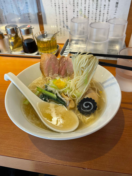 「鴨塩味玉」@麺屋 上々の写真