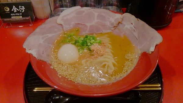「えびそば最強盛り、えび和え玉」@らーめん金行 宇都宮店の写真