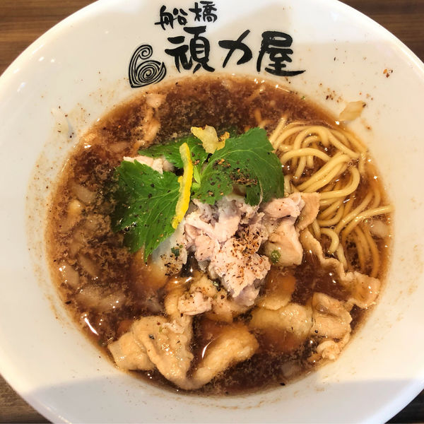 「頑力屋いちおしの肉そばハーフ580円」@船橋頑力屋 ららぽーとTOKYO-BAY店の写真