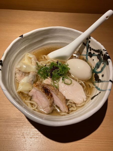 「特製生姜塩そば　手揉み」@鶏そば 山もとの写真