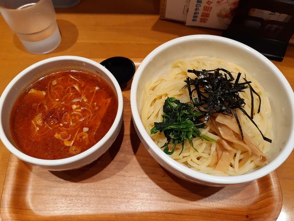 「辛つけそば、大盛、あご」@つけそば 幸喜の写真