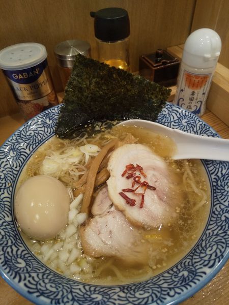 「塩そば830円味玉100円」@中華そば 笑歩の写真