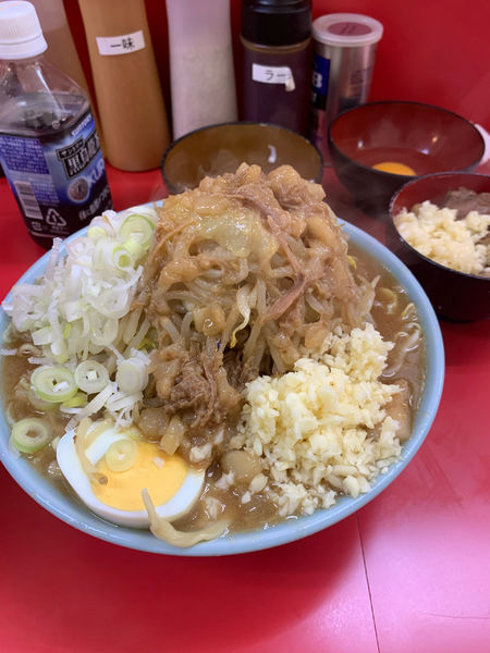 「ラーメン少なめ 豚ニンニク ネギ」@ラーメン富士丸 東浦和店の写真