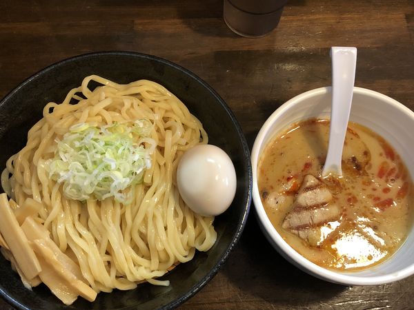 「辛ぱいたんつけ麺（中盛）　￥１０６０」@肉汁つけうどん 喜竹 刈谷店の写真