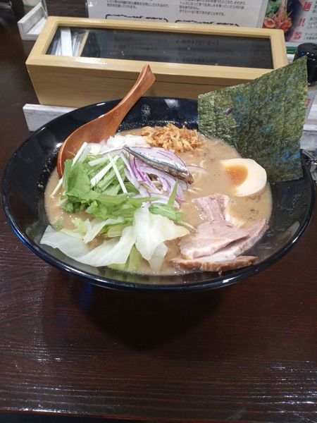 「どろどろ濃厚煮干しそば」@濃厚煮干しそば つけ麺 必の写真