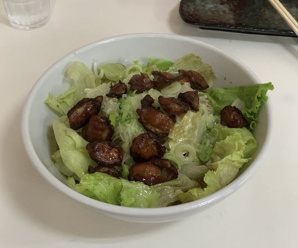 「油そば＋砂肝」@ラーメンHOT めん花の写真