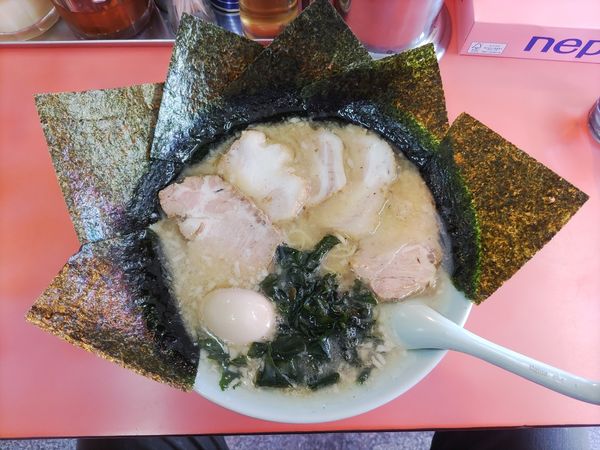 「チャーシューメン+味玉+のり  ﾒﾝﾏ抜き」@ラーメンショップ 下大野店の写真