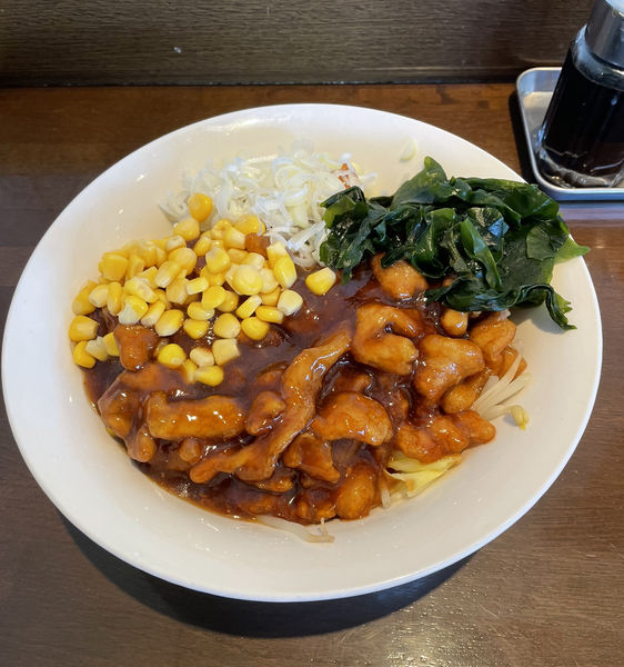 「【限定】豚スナミナ冷やし」@麺屋 天海の写真