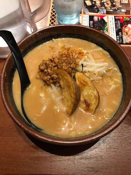 「味噌ラーメン大盛り　ライス餃子セット」@麺場 田所商店 江戸NORENの写真