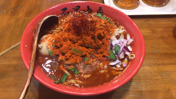 「辛みそらーめん　￥1000」@濃厚蟹みそラーメン 石黒商店の写真