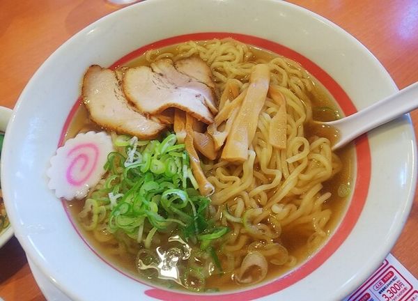 「朝定食Ｄ大盛600円／しじみエキス入り醤油ラーメン」@幸楽苑 寒河江店の写真