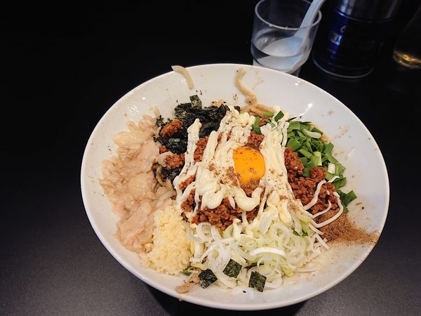 「台湾混蕎麦 麺少なめ ニンニク アブラ ホアジャオ マヨネーズ」@豚風。の写真