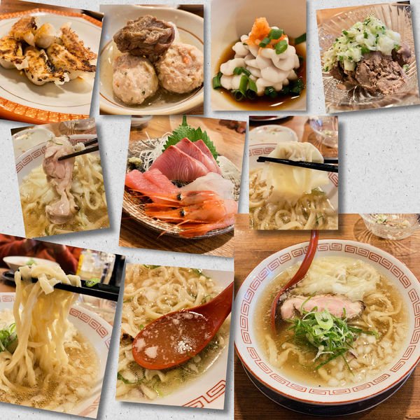 「鯛と鮃のワンタン麺（塩）」@立ち呑み居酒屋 金町製麺の写真