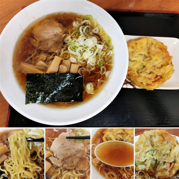 「中華そば＋かき揚げ＝510円」@大江戸そば 上野9・10番ホーム店の写真