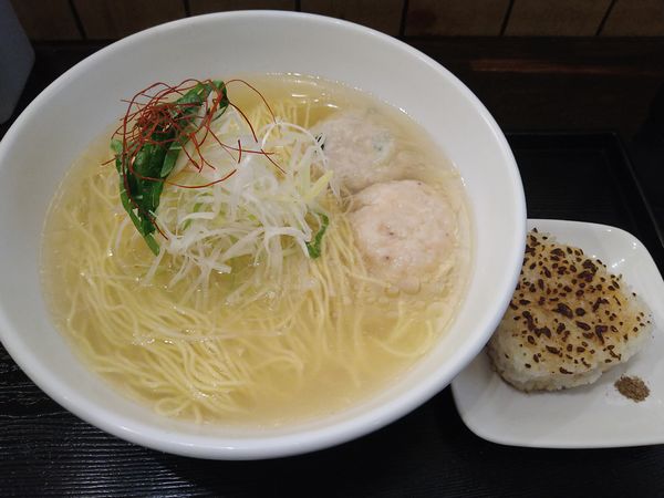 「あら炊き塩らぁ麺(へしこおにぎり付)」@麺屋 海神の写真