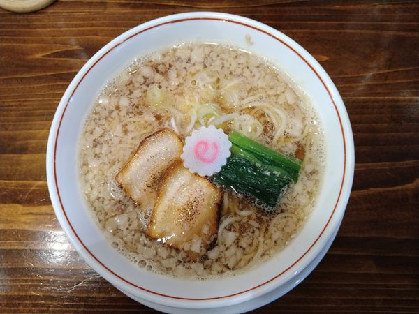 「煮干中華そば（背脂入り、750円）」@中華そば 山下の写真