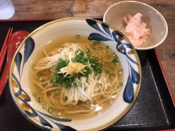 「木灰そば冷やし（350円）」@木灰そば 太陽人の写真