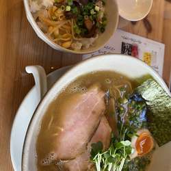 鶏白湯鳥そばBセット