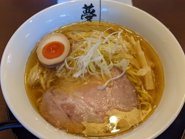 「限定　丹波黒鶏の白醤油ラーメン」@彩色ラーメン きんせい総本家夢風の写真